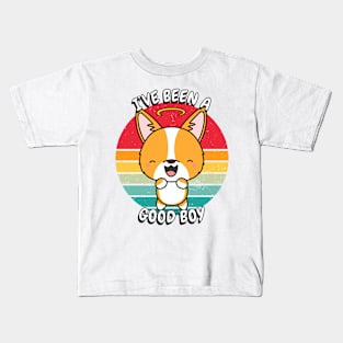 Cute corgi dog is a good boy Kids T-Shirt